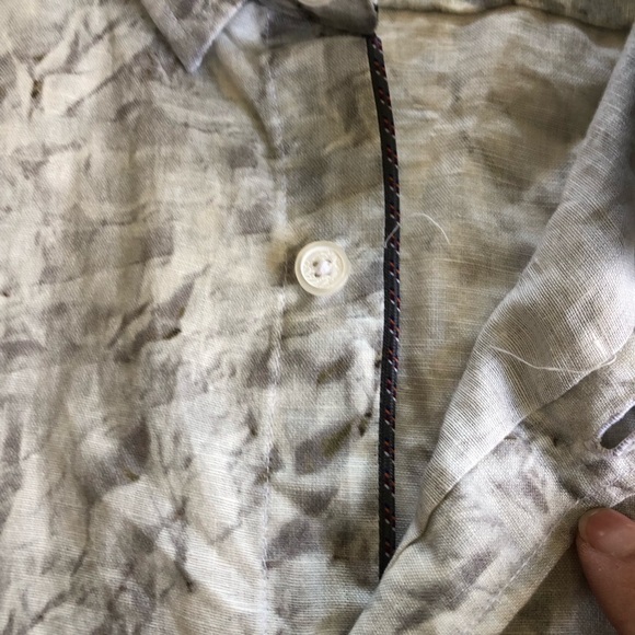 Robert Graham Marbella Short Sleeve Linen Blend Button-Up Shirt NWOT Plus Sz 3XL - Picture 13 of 16